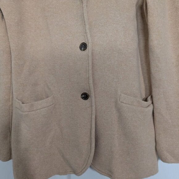 J Crew Mercantile Sweater Blazer Womens Size Small Tan Camel Notch Collar G9309 - Picture 3 of 9